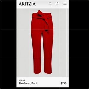 Aritzia Wilfred Tie-front pants - size 6